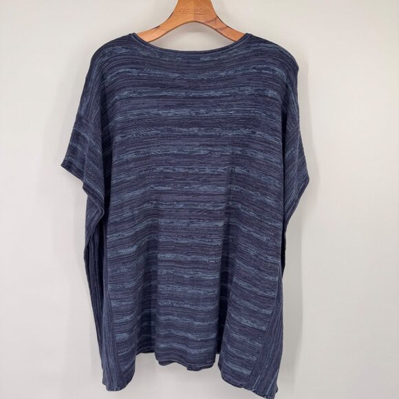 Pure Jill Womens Striped Blue Knit Top sweater Cotton size medium s/m - Picture 10 of 11
